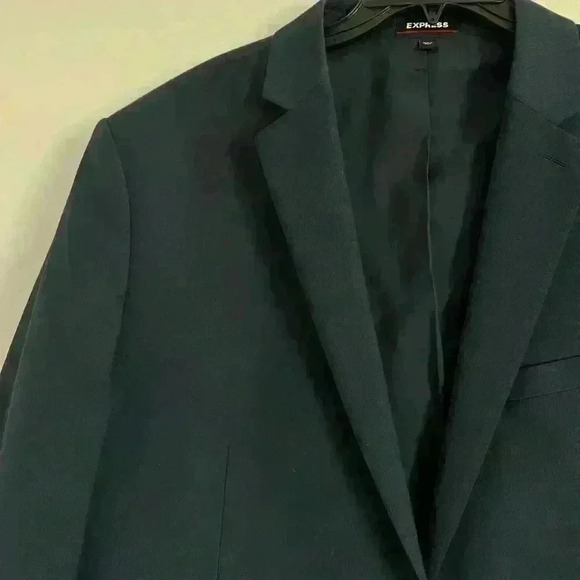 Express Classic Navy Wool-Blend Modern Tech Suit Jacket - Picture 6 of 9